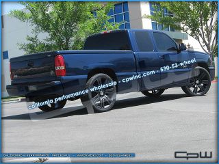 Matte Black 24" inch Chevrolet Silverado Rims Suburban Tahoe Avalanche Wheels