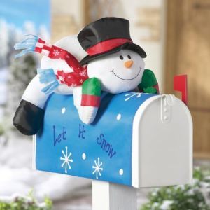 Stuffable Snowman Holiday Mailbox Cover Christmas Home Decor New B0222
