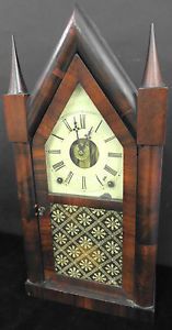 Antique Ansonia Steeple Alarm 8 Day Mantle Clock Pretty Clock