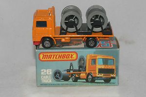 Matchbox Superfast 26 Cable Truck Red Base Nice with Original Type L Box