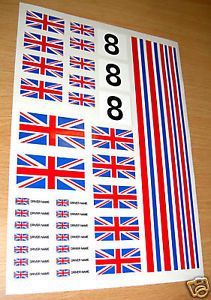 RC Union Jack Flag Stickers Decal Mardave Kyosho Tamiya