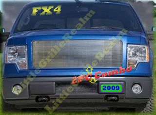 09 10 11 12 2012 2011 Ford F150 FX4 XL XLT STX Polished Billet Grille Comb 2009