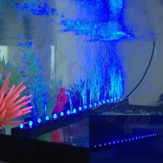 Amazing 6 12 18 LED White Blue Colorful Aquarium Fish Tank Strip Bubble Light