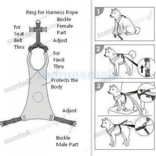 Dog Pet Car Vehicle Seat Safety Belt Harness s Black