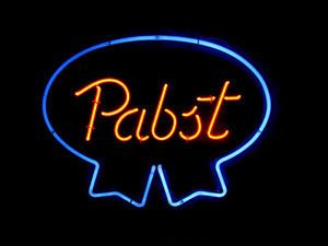 Cool Vintage Pabst Blue Ribbon Neon Light Beer Sign