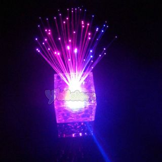New Beautiful Cube Color Changing Optical Fiber LED Night Light High Quality