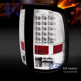 2009 2013 Dodge RAM Pickup LED Chrome Brake Lamps Tail Lights