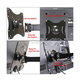 Full Motion Articulating Swivel LED LCD TV Wall Mount 22 24 28 30 32 36 37 42M16