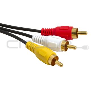3X 6ft Mini AV 3 5mm 1 8' 4 Pole Plug to 3 RCA Plugs Video Audio Cable Camcorder
