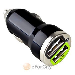 2 Port Dual USB DC Car Charger Adapter Black for iPhone 5 5g 4 4S 4GS 3G 3GS Gen