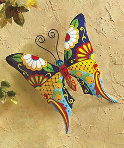 Butterfly Color Garden Outdoor Yard Metal Wall Art Fence Home Decor