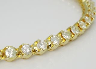 14k Yellow Gold CZ Tennis Bracelet