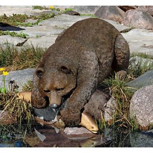 The Master Angler Grizzly Bear Statue Home Yard Garden Outdoor Decor Products