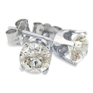 3 4ct Round Diamond Stud Earrings in 14k White Gold