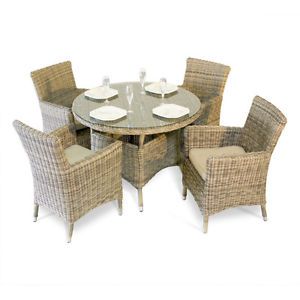 Royal 42" Outdoor Patio Dining Table Set New Wicker Furniture Sunbrella Fabric