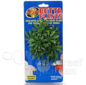 Papaya Mini 5" Betta Aquarium Betta Bowl Plant Decor Suction Cup Mount Zoo Med