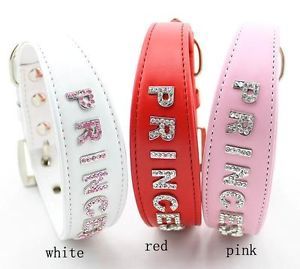 Pet Products Wholesale Small Large Dog Collars High Quality Rhinestones Princess