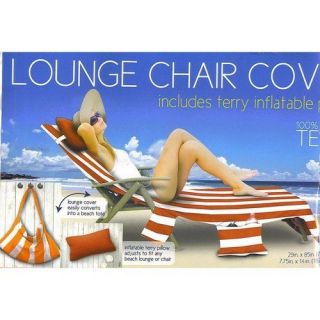 Beach Lounge Chair Cover with Pillow 100 Terry Cotton Also A Tote Bag
