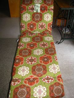 Chaise Lounge Cushion Patio Frappe Chocolate Brown Green Decorative New
