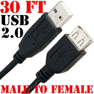 30 Feet Very Long USB 2 0 A to A Male to Female M F USB Extension Cord Cable 121