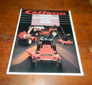1985 Gilson Yard Lawn Garden Tractor Rear Engine Riders Tillers Mowers Brochure
