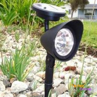 2 x Solar Powered Spotlight 3 LED Outdoor Garden Security Bright Spot Light Lamp
