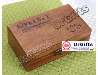 Wood Mounted Rubber Seal Stamp Alphabet Number Printing Font Times New Roman