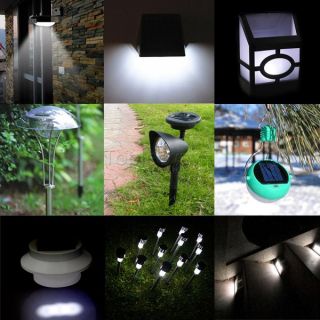 Optional Solar Powered Light Garden Outdoor Wall String Portable Path LED Lamp