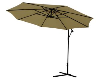 10'Garden offset Patio Large Cantilever Umbrella SunShade Umbrella Stands Beach