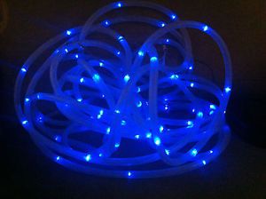 100 LED Lights Blue Tube Rope Lighting Solar Powered Indoor Outdoor Garden Patio