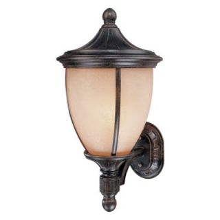 New Dolan 1 Light MD Outdoor Wall Lamp Lighting Fixture Black Beige Glass