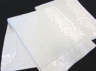 Pair Vintag Simply Shabby Chic Pearl Gray White Cotton King Pillow Cases Shams