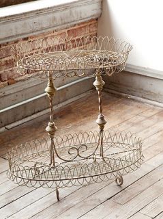 Vintage Look French Metal Paris France Market Plant Stand Table Patio Sunroom