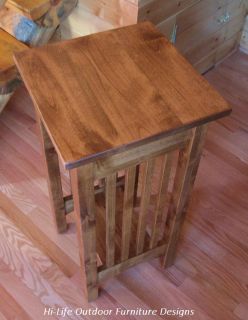 Palisade Plant Stand Mission Arts Crafts Style Accent Table Handmade Alder Wood
