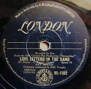 Pat Boone Love Letters in The Sand 78 RPM Australia