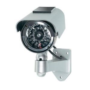 Solar Power LED Light Dummy Fake CCTV Security Waterproof Outdoor IR Camera