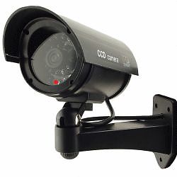 5" Fake Bullet Dummy Security Spy Camera w LED Light Black Indoor Outdoor Cam