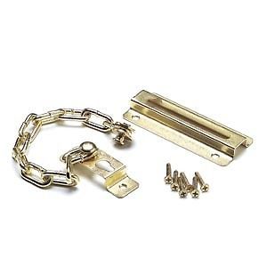 Door Security Chain Guard Peep Home Safety Brass Lock