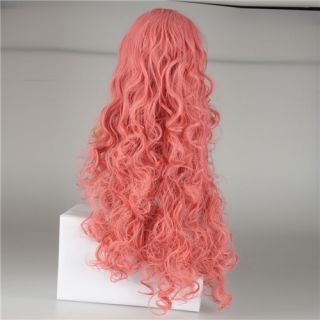 Fashion 31 50 inch Long Pink Animation Hair Wig Cosplay Wig Holiday Party Wig