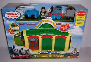 Fisher Price Thomas Friends Discover Junction Tidmouth Sheds Playset ...