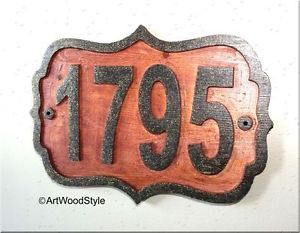 Custom Carved House Number Adress Sign House Number Plate