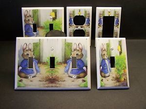 Peter Rabbit Nursery Children Butterfly Cute Light Switch or Outlet Cover V344