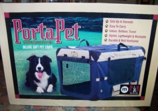 Portapet Deluxe Soft Sided Pet Crate Dog Tote Carrier M