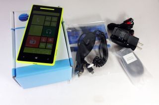 Unlocked HTC Windows Phone 8x 8GB at T Yellow in Box Smartphone w Bundles 821793032371