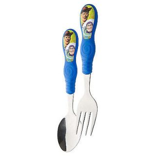 Disney Toy Story Woody Buzz Stainless Steel Fork Spoon Easy Grip Flatware Set NW