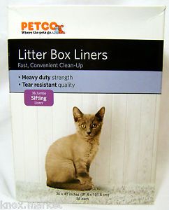  Jumbo Sifting Cat Litter Box Liners 36 Jumbo Size Heavy Duty Tear Resist