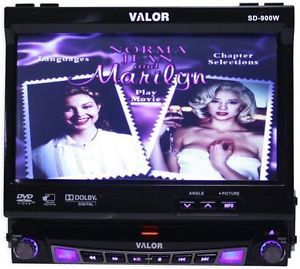 Valor SD 900W 7” in Dash Touch Screen DVD Pop Out Monitor Am FM Car CD Receiver 6946299913680