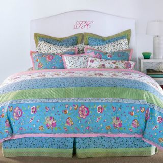 Pink Blue Floral Tommy Hilfiger Emma Full Queen Comforter Sham Set