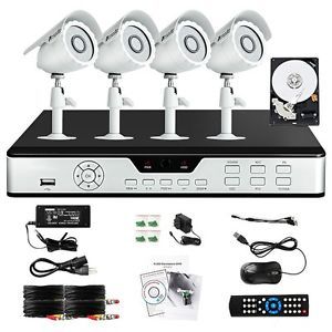 ZMODO 8 CH Channel DVR 4 Outdoor Home Surveillance Security Camera System 500GB