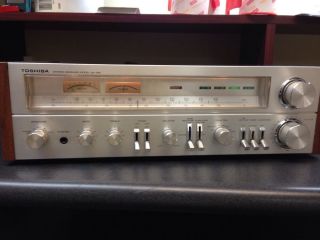Toshiba Stereo Receiver SA 750 Used Powers Up Clean Vintage